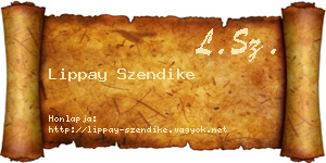 Lippay Szendike névjegykártya
